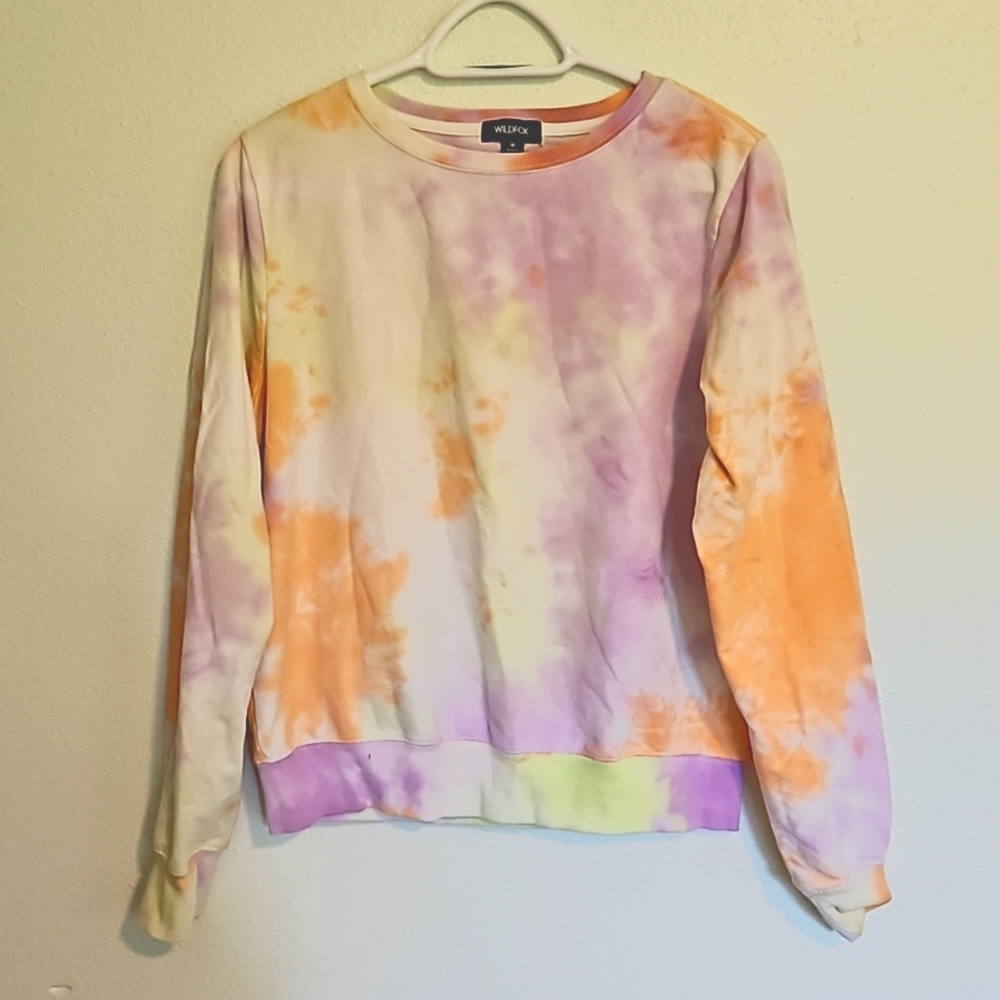 Wildfox Sz.M Tie Dye crew neck sweatshirt